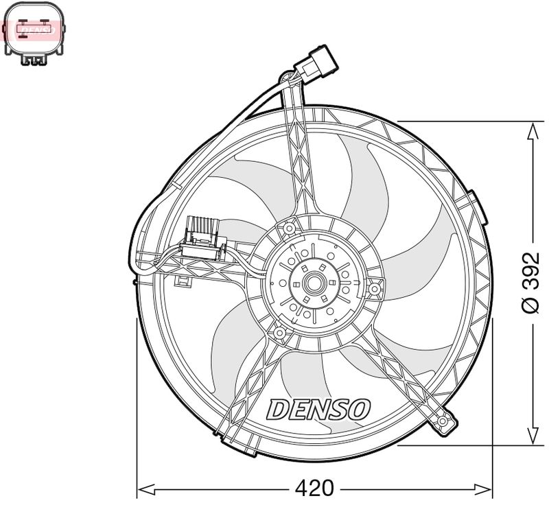 DENSO DER05009 Ventiliatorius, radiatoriaus