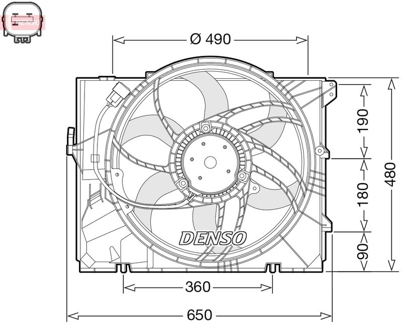 DENSO DER05011 Ventiliatorius, radiatoriaus