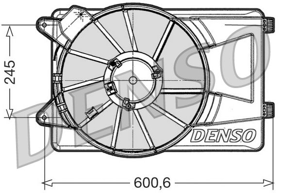 DENSO DER09305 Ventiliatorius, radiatoriaus