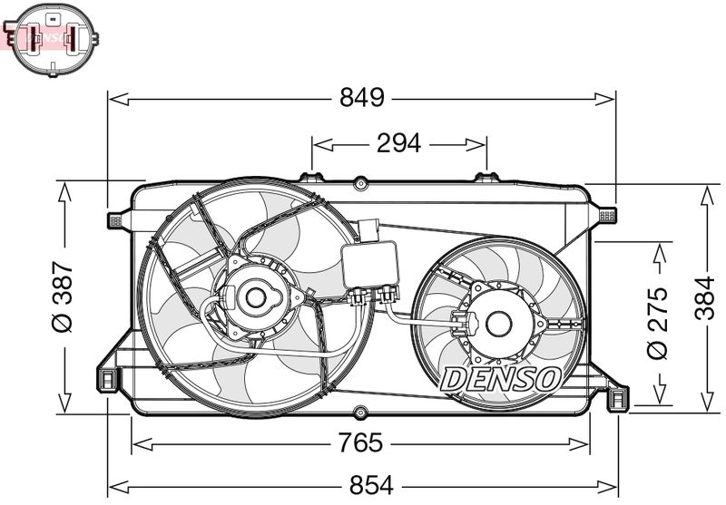 DENSO DER10009 Ventiliatorius, radiatoriaus