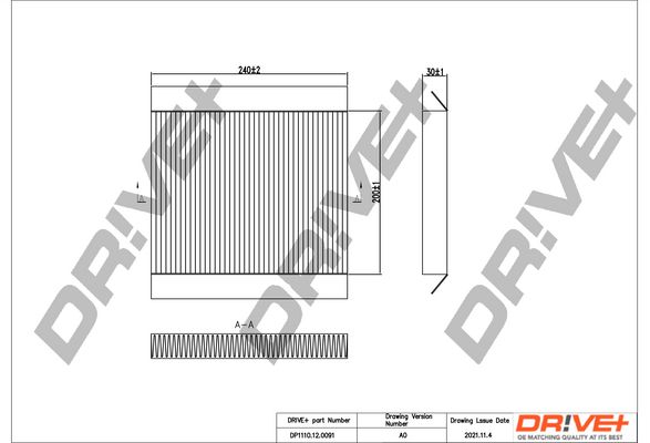 Filtras, salono oras Dr!ve+ DP1110.12.0091