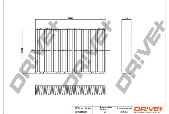 Filtras, salono oras Dr!ve+ DP1110.12.0097