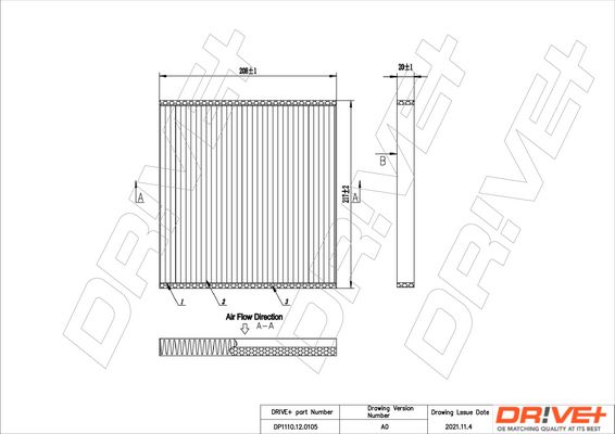 Filtras, salono oras Dr!ve+ DP1110.12.0105