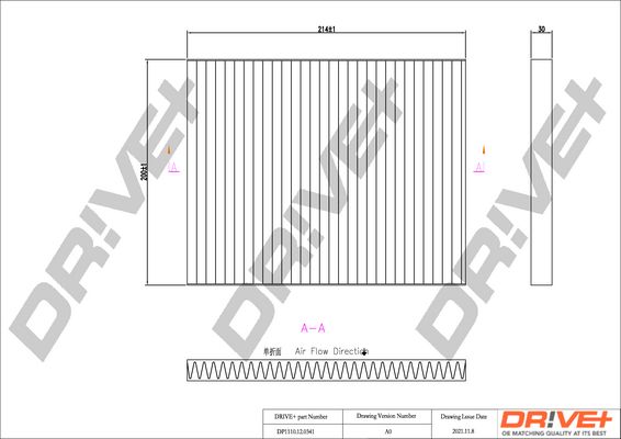 Filtras, salono oras Dr!ve+ DP1110.12.0341