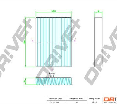 Filtras, salono oras Dr!ve+ DP1110.12.0358