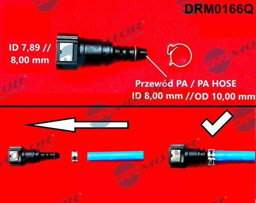 Dr.Motor Automotive DRM0166Q Žarnos suleidimas, degalų žarna
