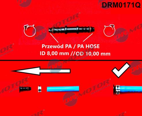 Dr.Motor Automotive DRM0171Q Žarnos suleidimas, degalų žarna