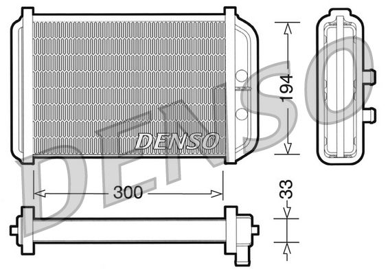 DENSO DRR09033 Šilumokaitis, salono šildymas