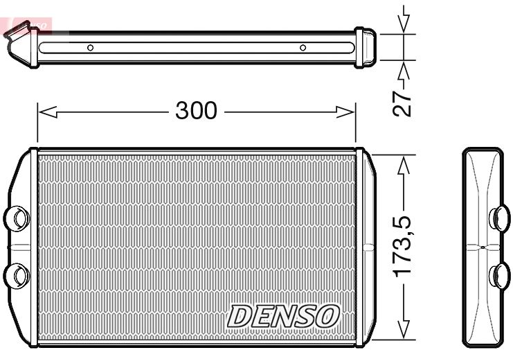 DENSO DRR12008 Šilumokaitis, salono šildymas