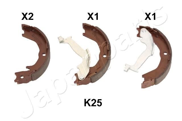 Stabdžių trinkelių komplektas, stovėjimo stabdis JAPANPARTS GF-K25AF