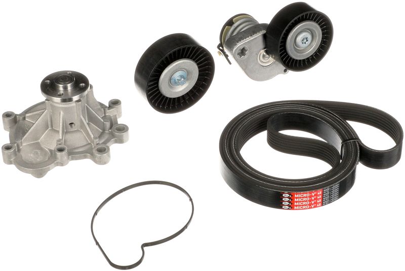 Vandens siurblys + V formos rumbuotas diržas, komplektas GATES KP17PK2418