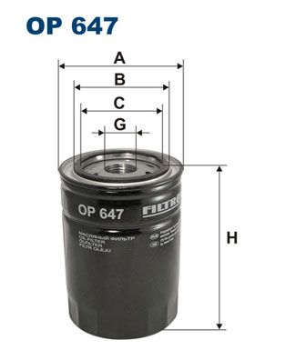 Alyvos filtras FILTRON OP 647