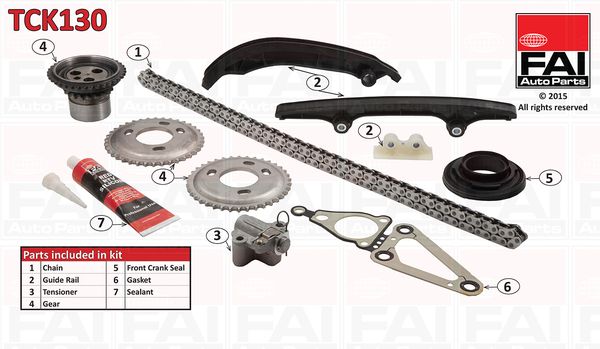 Paskirstymo grandinės komplektas FAI AutoParts TCK130