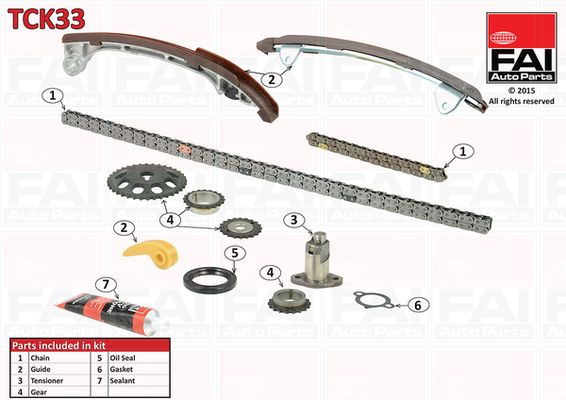 Paskirstymo grandinės komplektas FAI AutoParts TCK33