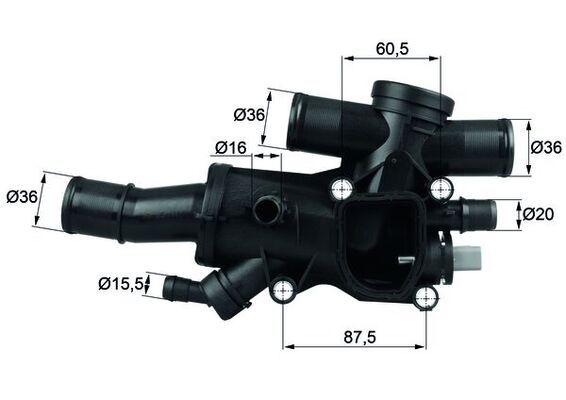 MAHLE TH 44 83 Termostatas, aušinimo skystis