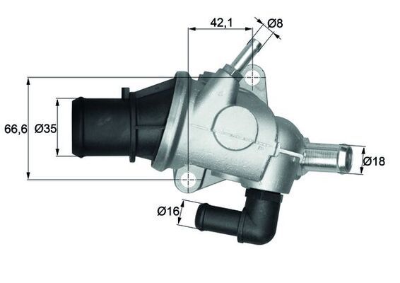 MAHLE TI 125 88 Termostatas, aušinimo skystis