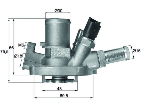MAHLE TI 151 80 Termostatas, aušinimo skystis