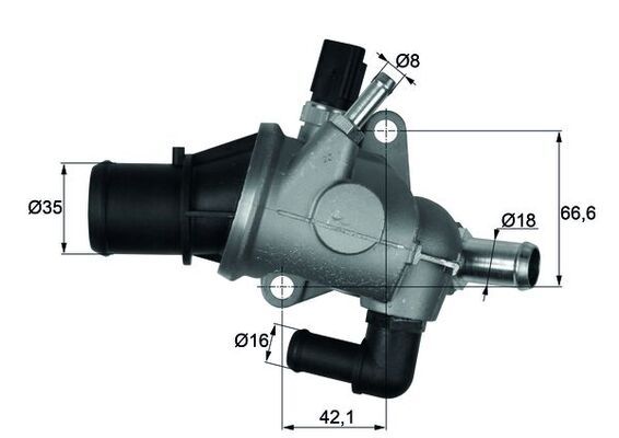 MAHLE TI 163 88 Termostatas, aušinimo skystis