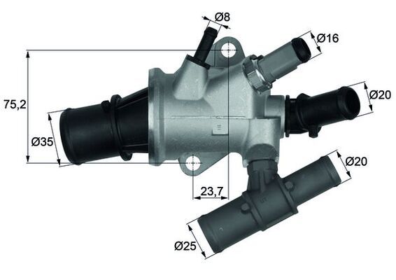 MAHLE TI 168 88 Termostatas, aušinimo skystis