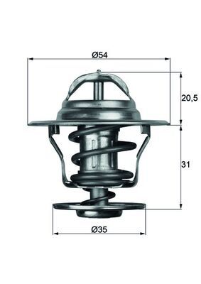 MAHLE TX 13 87D Termostatas, aušinimo skystis