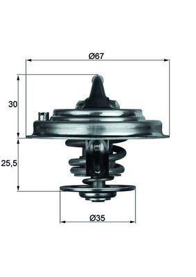 MAHLE TX 30 92D Termostatas, aušinimo skystis