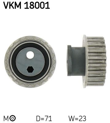 Įtempiklio skriemulys, paskirstymo diržas SKF VKM 18001