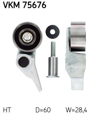 Įtempiklio skriemulys, paskirstymo diržas SKF VKM 75676