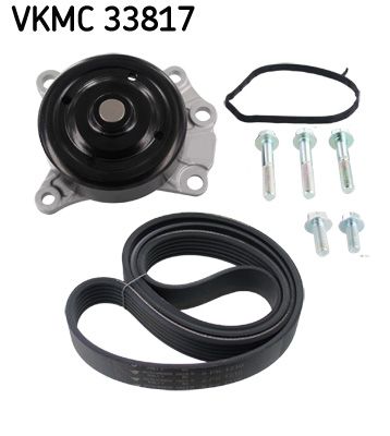 Vandens siurblys + V formos rumbuotas diržas, komplektas SKF VKMC 33817