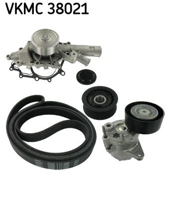 Vandens siurblys + V formos rumbuotas diržas, komplektas SKF VKMC 38021