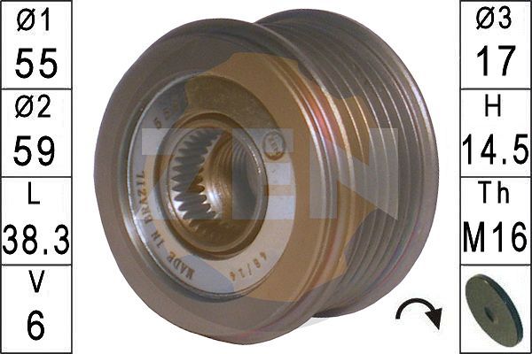 ERA ZN5593 Laisvos eigos sankaba, kint. sr. generatorius